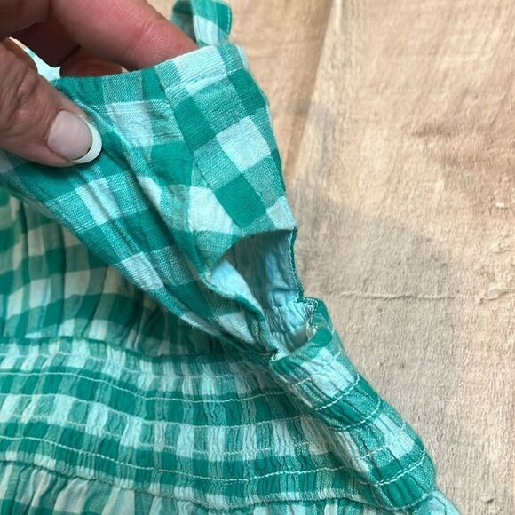Cat & Jack Girls’ Adaptive Green Checkered Gingham Summer Dress size medium/XL - Picture 4 of 6